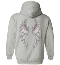Horse Angels Heavy Blend Hoodie with Wings on Back! (black logo)