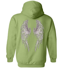 Horse Angels Heavy Blend Hoodie with Wings on Back! (black logo)