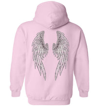 Horse Angels Heavy Blend Hoodie with Wings on Back! (black logo)