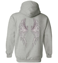 Horse Angels Heavy Blend Hoodie with Wings on Back! (black logo)