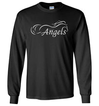 Horse Angel's "Pledge" Long Sleeve Tee with Wings on Back (white logo)