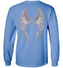 Horse Angel's "Pledge" Long Sleeve Tee with Wings on Back (white logo)