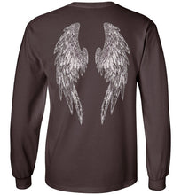 Horse Angel's "Pledge" Long Sleeve Tee with Wings on Back (white logo)