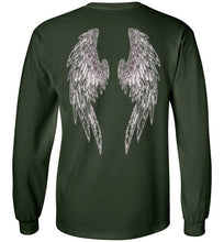 Horse Angel's "Pledge" Long Sleeve Tee with Wings on Back (white logo)