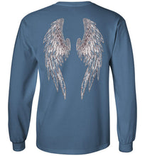 Horse Angel's "Pledge" Long Sleeve Tee with Wings on Back (white logo)