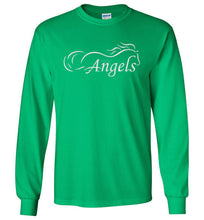 Horse Angel's "Pledge" Long Sleeve Tee with Wings on Back (white logo)