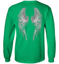 Horse Angel's "Pledge" Long Sleeve Tee with Wings on Back (white logo)
