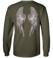Horse Angel's "Pledge" Long Sleeve Tee with Wings on Back (white logo)