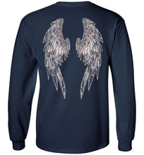 Horse Angel's "Pledge" Long Sleeve Tee with Wings on Back (white logo)