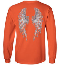 Horse Angel's "Pledge" Long Sleeve Tee with Wings on Back (white logo)