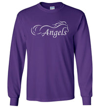 Horse Angel's "Pledge" Long Sleeve Tee with Wings on Back (white logo)