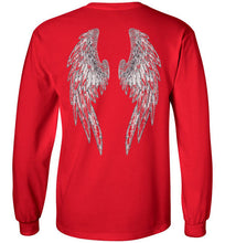Horse Angel's "Pledge" Long Sleeve Tee with Wings on Back (white logo)