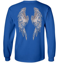Horse Angel's "Pledge" Long Sleeve Tee with Wings on Back (white logo)