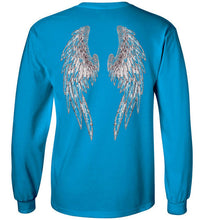 Horse Angel's "Pledge" Long Sleeve Tee with Wings on Back (white logo)