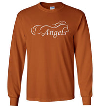 Horse Angel's "Pledge" Long Sleeve Tee with Wings on Back (white logo)