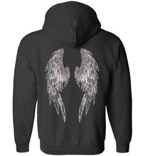 Horse Angel Zip Hoodie with Wings on Back - Save a Grey Memorial Fund