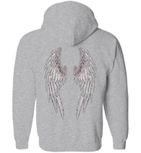 Horse Angel Zip Hoodie with Wings on Back - Save a Grey Memorial Fund