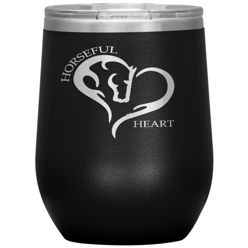 Horseful Heart 12oz. Stainless Steel Wine Tumbler