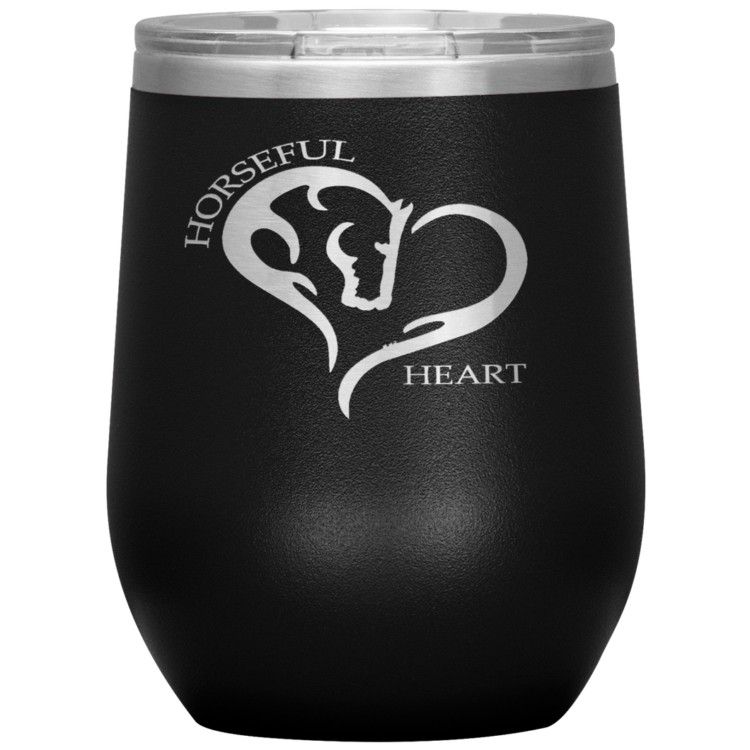 Horseful Heart 12oz. Stainless Steel Wine Tumbler