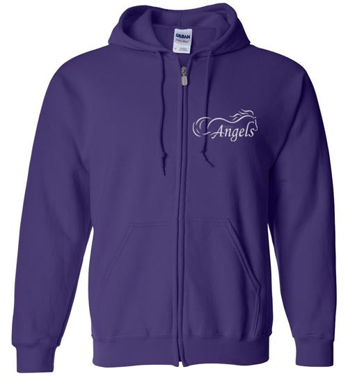 Horse Angel Zip Hoodie (plain back) - Save a Grey Memorial Fund