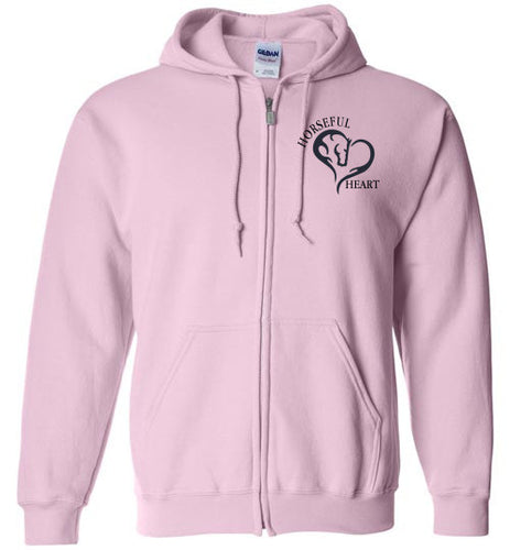 Horseful Heart Zip Hoodie