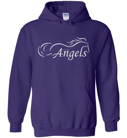 Horse Angels Heavy Blend Hoodie with Wings on Back!