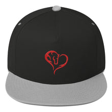 Horseful Heart Embroidered Flat Bill Cap