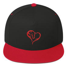 Horseful Heart Embroidered Flat Bill Cap