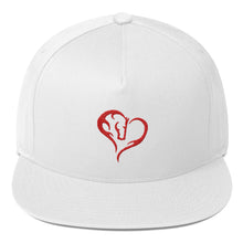Horseful Heart Embroidered Flat Bill Cap