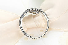 Majestic Sterling Silver Angel Feathers Ring with Clear Cubic Zirconia