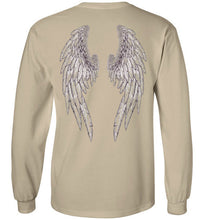 Horse Angel's "Pledge" Long Sleeve Tee with Wings on Back (black logo)