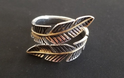Sterling Silver Angel Wing Feather Ring