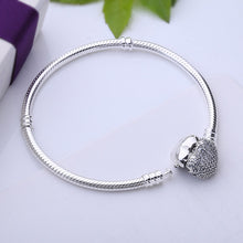Sterling Silver Horseful Heart Angel Bead on Pandora Style Bracelet