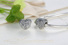 Sterling Silver Horseful Heart Angel Bead on Pandora Style Bracelet
