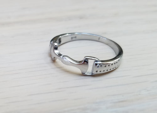 Sterling Silver Snaffle Bit Ring